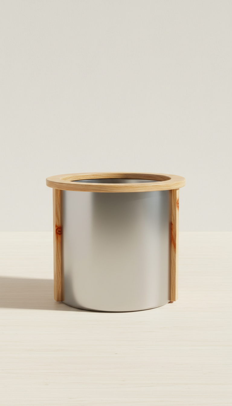 Stainless Steel Cold Plunge with Birchwood Trim